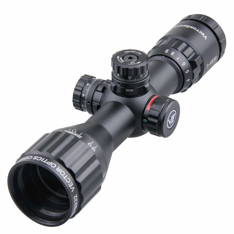 Vector Optics Cerato Ultra Compact 3-9x32 SFP Mildot AO (3 Yards) Rifle Scope + FREE Weaver Scope Rings - Image 2